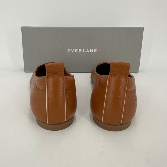 Everlane The Italian Leather Day Glove Flats in Toasted Almond 7 Women's NIB - Picture 3 of 6
